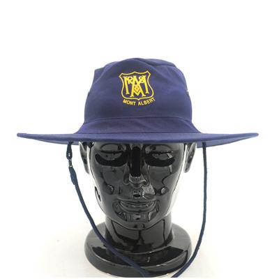 China Custom Character Making Navy Blue Safari Bucket Hat Logo Printed for sale