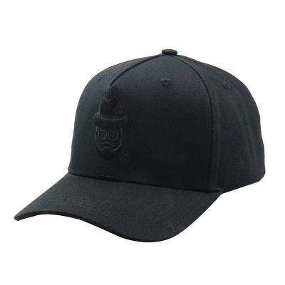 China JOINT JOINT Embroidery Logo Custom Black Cotton 5 Panel Baseball Cap for sale