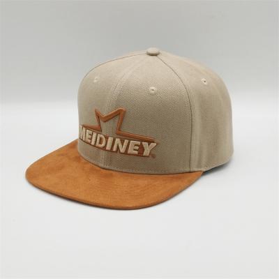 China Cheap Custom COMMON Custom 6 Panel Snapback Hat High Quality Suede Brim for sale