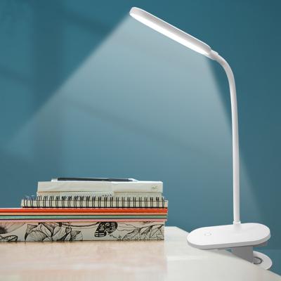 China OEM/ODM Modern White High Quality Modern LED Desk Lamp USB Rechargeable Clip On Reading Bedside Lamp for sale