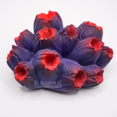 China Sustainable Resin Artificial purple flowers Aquarium Decoration For Fish Tank ornaments indoor landscape decoration of aquarium equipment for sale