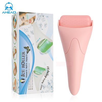 China Wholesale Ice Cool Master Cool Skin Roller Calm Therapy Skin Care Pink Ice Roller Silicone Anti-Puffiness Skin Face Massager for sale