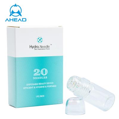 China Anti-Puffiness Hydra Microneedle 20 Needle Derma Stamping Medical Titanium Stretch Marks Removal Needle Skin Care Anti Aging Machine for sale