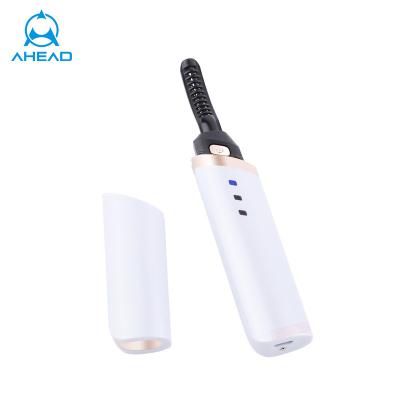 China Eyelash Mascara Magic Wand Sweep High Quality Portable Makeup Custom Mini Electric Heated Eyelash Curler USB Rechargeable Fast Shipping Wholesale for sale