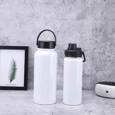 China Sublimation Viable White Tumbler Stainless Steel Tapered Water Bottle Car Mugs Mug Hydraulic Vacuum Insulated Flask Thermos 32oz 40oz for sale