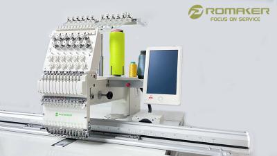 China Single Head 9 Needles Speed 1200RPM Computer Digital Embroidery Machine For Hat T-shirt Clothes Garment for sale