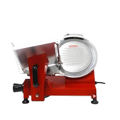 China Safety Guard On Blade Cover Safety Guard Factory Wholesale 10 Inch Manual Meat Slicer In Red Base With 250mm Blade for sale