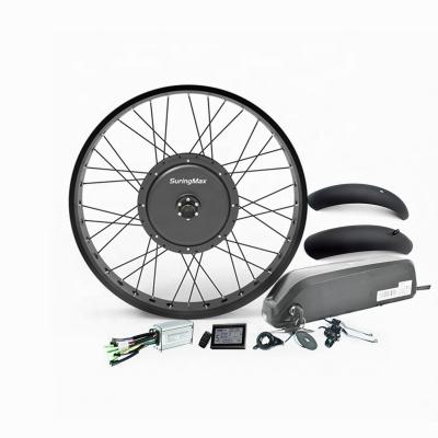 China Two series fast boarding 48v 500w tire electric fat wheel electric bike hub motor with fender for sale