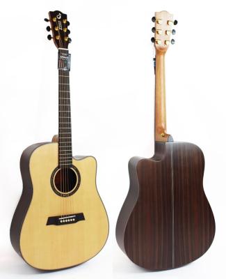 China Soild top 41 inch high quality soild impeccable woodtop handcrafted acoustic guitars wholesale for sale