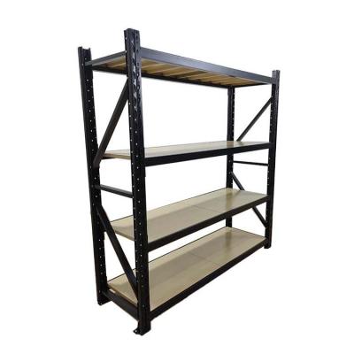 China Corrosion Protection 300kg 4-Layer Factory Garage Indoor Industrial Shelf Unit Heavy Racking System Warehouse Storage for sale