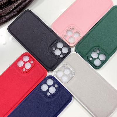 China Custom Shockproof PU Leather Shockproof Case Logo Premium Phone Cover For iphone 13 pro cell phone case for sale