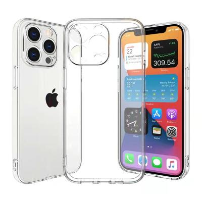 China Luxury shockproof gel phone soft tpu back cover 2.0mm transparent shockproof cases for iphone 13/13pro/13pro max for sale