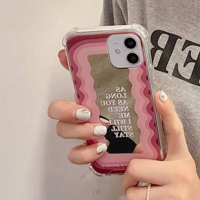 China Mirror Fashion Girl Shockproof Acrylic Clear Phone Case For iPhone 12 12pro 13 13pro Anti-shocked Hard Back Case Cover for sale