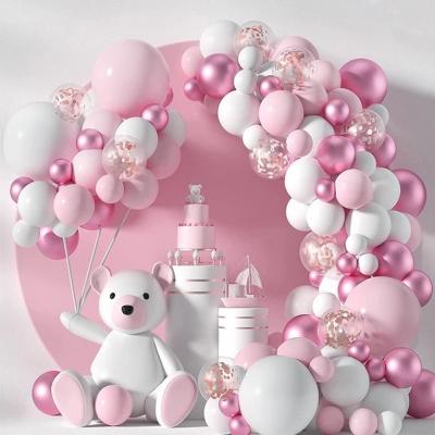 China Hot Selling 150PCS 2023 Natural Latex Balloons Natural Latex Wedding Birthday Balloons Party Decoration Pink for sale