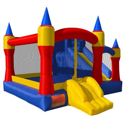 China 0.55mm Plato PVC Tarpaulin SLIDE BOUNCE HOUSE OXFORD FABRIC INFLATABLE BOUNCE JUMPER WITH BLOWER for sale