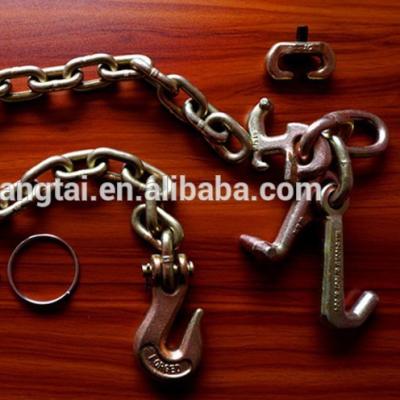 China Transmission G80 chain lifting and whipping chain, welded round link chain for sale