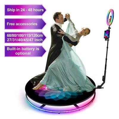 China Event/Party/Conference/Festival Slow Motion RGB 360 Degree Photo Booth Smart Remote Control Light Rotating 360 Photo Booth for sale