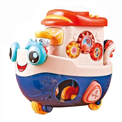 China 18M+ High Quality Baby Cartoon Boat Playpen With Music Create Preschool Toy for sale