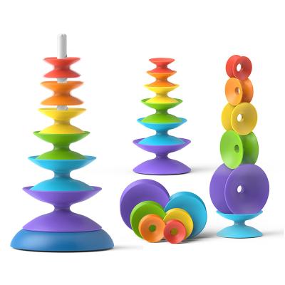 China 18M+ Top Selling Baby Balance Educational Creative Game Toddler Colorful Stacking Toy for sale