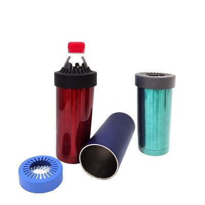 China Excellent material customized 18/8 Stainless Steel Steel Can Cooler Bottle holder New type of PET bottle holder for sale