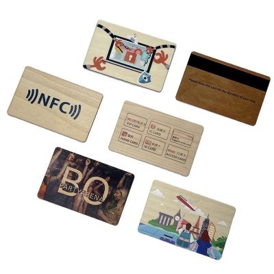 China Waterproof / CMRFID iso14443a rfid 4k rfid cards 4k hotel smart wood nfc key card rfid access control waterproof bamboo wood card 213/216 for sale