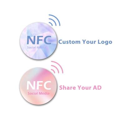 China Waterproof / CMRFID Card Nfc Sticker 216 Waterproof Digital Series Social Media Nfc Tag Customized rfid nfc tags sticker tag for social media for sale