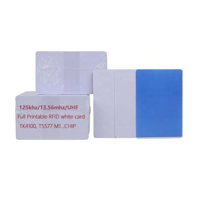 China Waterproof / Waterproof CMRFID Customized Factory Low Cost Iso14443a 13.56mhz White 1k Chip Pvc Transparent Plastic Business 125khz Clamshell Rfid Card for sale