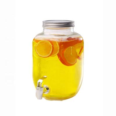 China Best viable wholesale 5L glass beverage dispenser with tap free shipping to china for sale