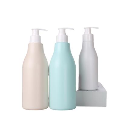 China Personal Care Products Plush Scrub Body Lotion Pump Bottle 250ml 500ml HDPE Material Cosmetics Squeeze Shampoo Bottles for sale