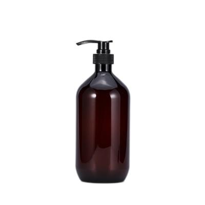 China Black Empty Personal Care Products Shampoo Bottles 60ml 500ml 1000ml Plastic Bottle With Different Caps for sale