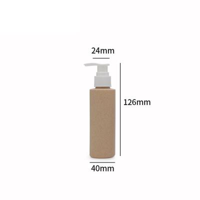 China Personal care products personalized biodegradable straw color plastic shampoo bottle100ml to 500ml for sale