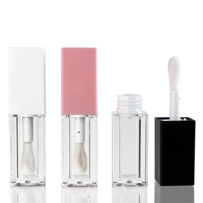 China Wholesale cosmetics low spot lipstick tube square lipstick transparent plastic tubes moq for sale