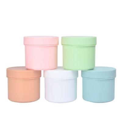 China 100g pp face cream cosmetic colorful cute cosmetic jar transparent round white beauty jars for sale