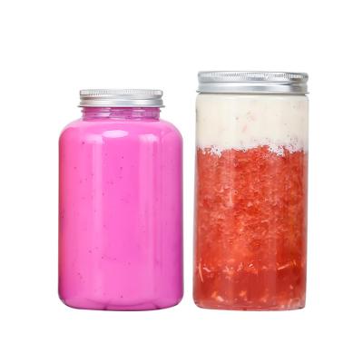 China Public Disposable Eco Friendly Plastic Round Small Juice Bottles Thickened PET Can Be Customized for sale