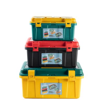 China Hardware Tools Waterproof Hard Tool Box Plastic Storage Crate Portable Empty Tool Storage Case for sale