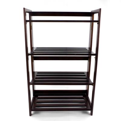 China Eco-friendly Bamboo Black Foldable Shoe Rack Shoe Rack Organizer, Home Shelf Storage Cabinet For Shoes for sale