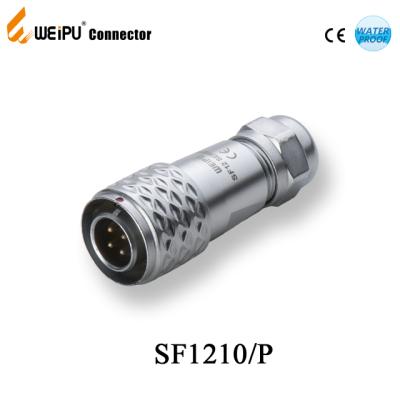 China IP67 Industrial Power Metal Connector Male SF1210 Weipu Connector Electrical Plug Metal Push Pin for sale