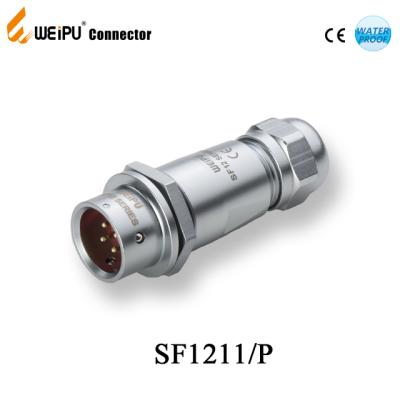 China IP67 Industrial Power Metal Connector Male SF1211 Weipu Electrical Plug Metal Push Pin for sale