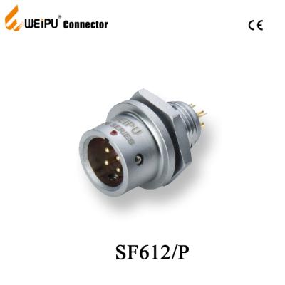 China audio & SF612 Socket 2A 3A 4A 5A 30V Small Size Circular Male Female Signal Metal Panel Weipu Electrical Connector for sale