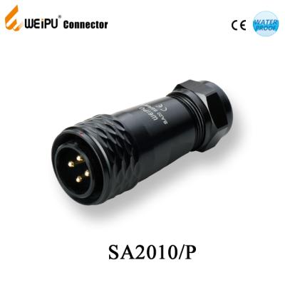 China IP67 industrial power metal connector malel SA2010 Weipu push pull connector metal plugs cable connector 12pin for sale