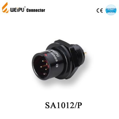 China IP67 Industrial Power Metal Connector Male SA1012 Weipu Male Connector Metal Push Pull Plugs for sale