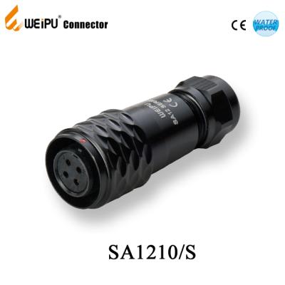 China IP67 Industrial Power Metal Push Pull Connector SA1210 Weipu Connector Female Pin Socket for sale