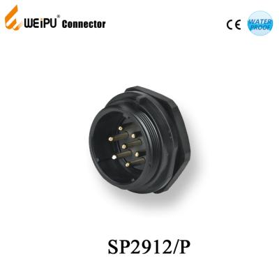 China Industrial Threaded Power Connector Male SP2912 Weipu Plastic Connector ip68 for sale