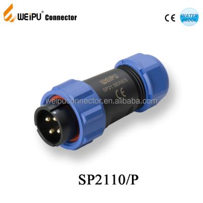 China SP2110 Series Weipu series plastic connector power connector socket weipu sp21 industrial threaded plastic electrical socket ip68 for sale