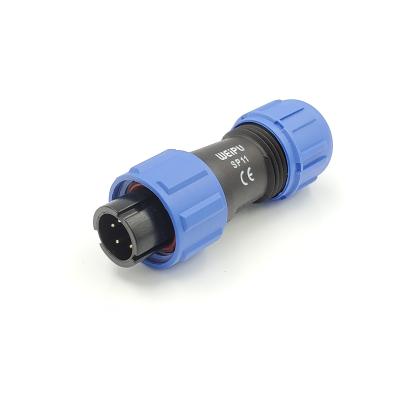 China Power IP68 2 3 4 5 7 circular 9 pin male SP1310 threaded cable 5A 13A waterproof power weipu connector for sale