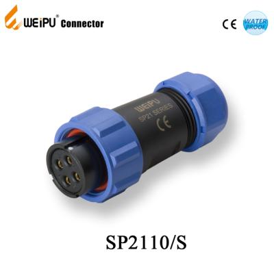 China Power connector SP2110 Weipu industrial plastic female connector weipu ip68 threaded plastic electrical socket for sale