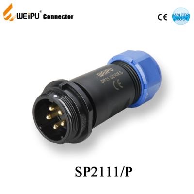 China SP2111 Weipu male plastic connector power connector socket weipu sp21 industrial threaded plastic connector ip68 for sale