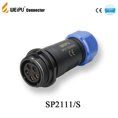 China Power connector SP2111 Weipu plastic female connector socket weipu sp21 industrial threaded plastic connector ip68 for sale