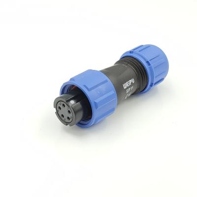 China Weipu IP68 Waterproof Threaded Plastic Circular Connector SP1110 Male Female Power for sale