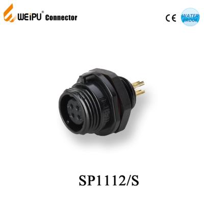 China Power connector SP1112 Weipu industrial plastic female connector weipu ip68 threaded plastic electrical socket for sale